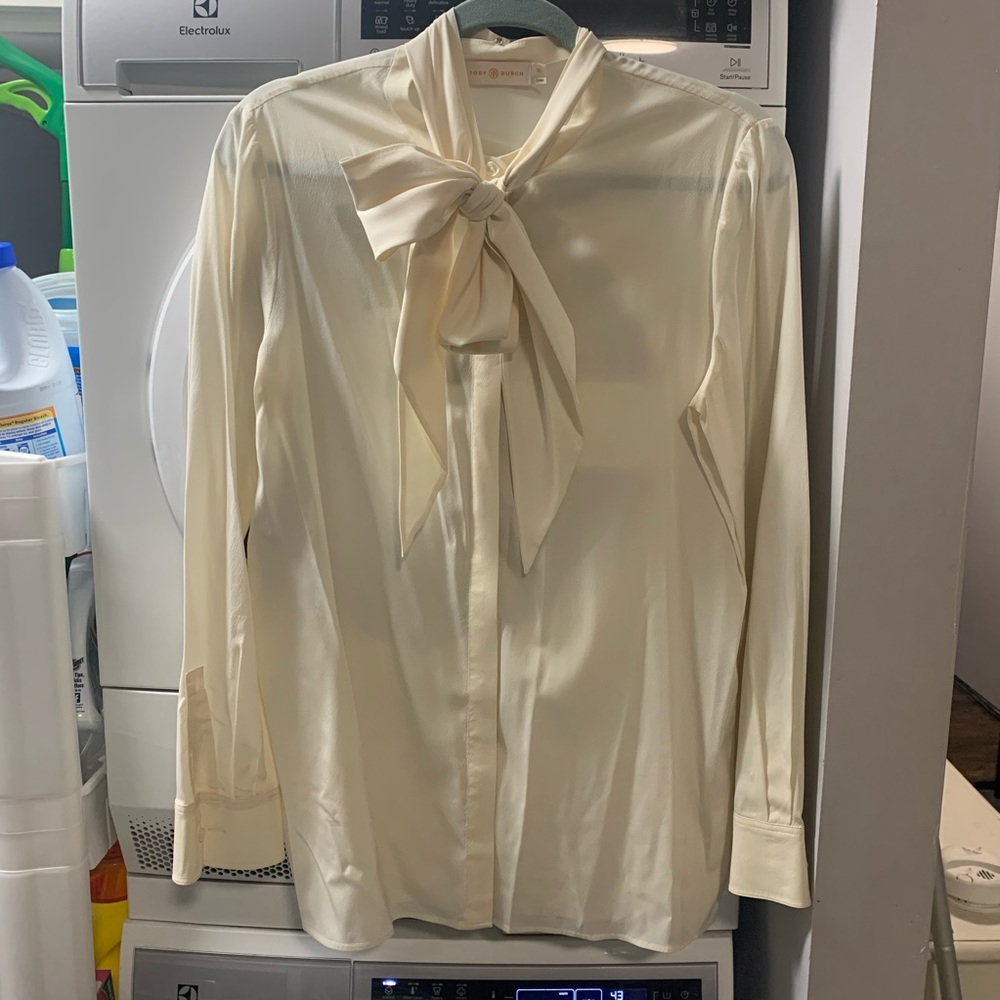 Silk Blouse Tie Neck blouse - TORY BURCH
